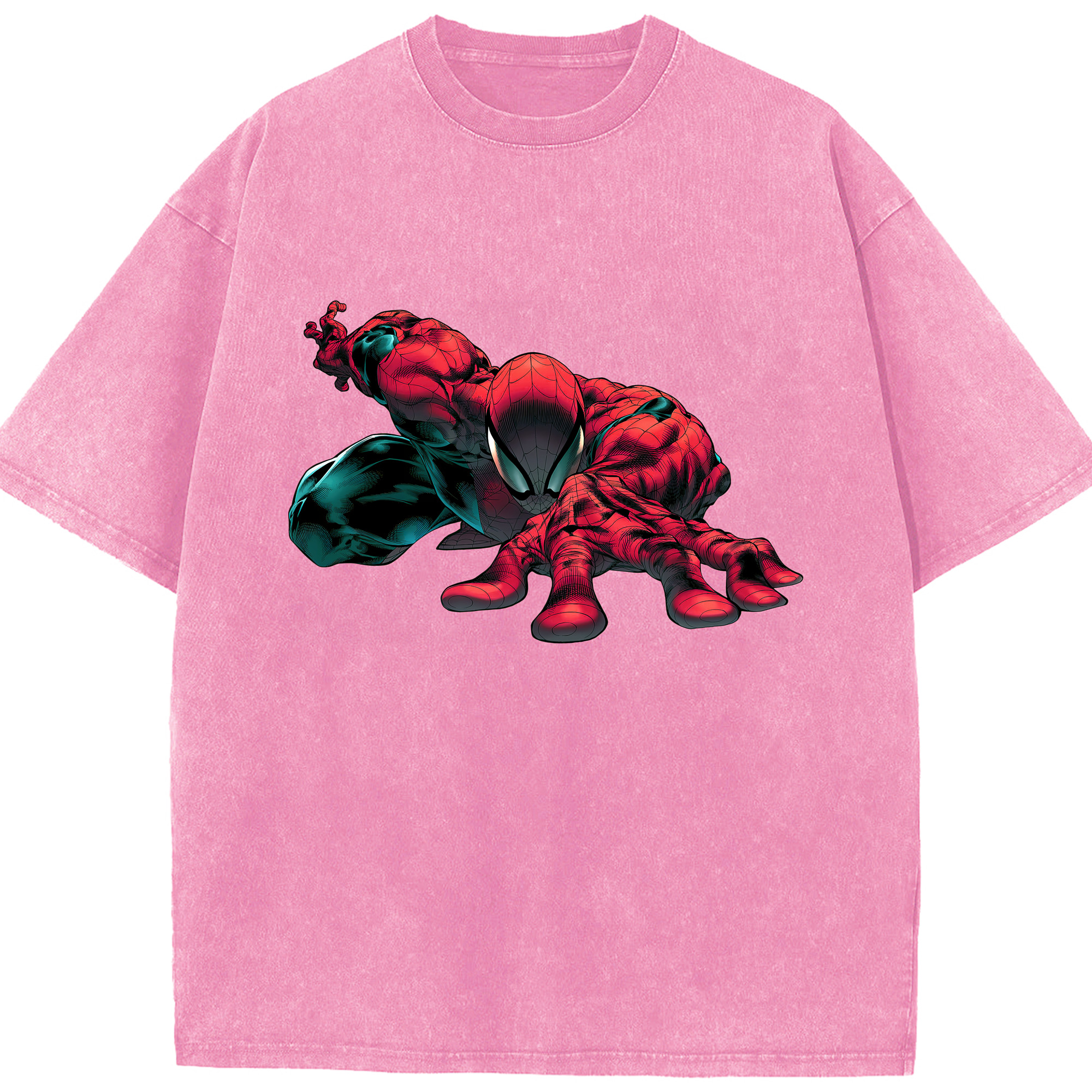 （画像用） Spider Man スパイダーマン 綿100% ヴィンテージ風 半袖Tシャツ（フロントプリント）